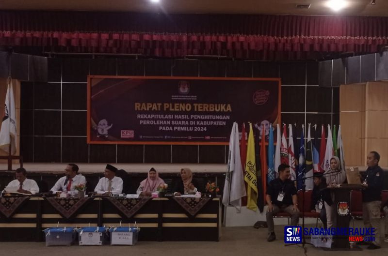 KPU Inhil Resmi Gelar Rapat Pleno Rekapitulasi Suara Pemilu 2024 Tingkat Kabupaten