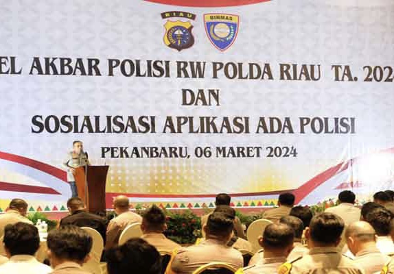 Apel Akbar Polisi RW, Polda Riau Luncurkan Aplikasi Ada Polisi untuk Cegah Kejahatan Jalanan