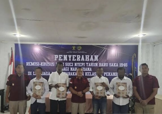 Lima Narapidana Beragama Hindu di Riau Terima Remisi Khusus Hari Raya Nyepi, Tiga Orang WNA Malaysia