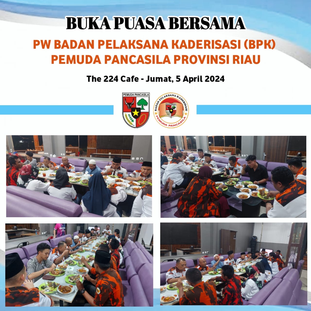 PW Badan Pelaksana Kaderisasi (BPK) Pemuda Pancasila Provinsi Riau Gelar Silaturahmi Ramadan dan Buka Puasa Bersama