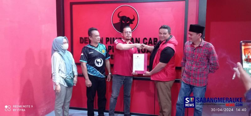 Advokad Yudhia Perdana Sikumbang Daftar Jadi Bakal Calon Bupati Inhil Lewat PDI Perjuangan