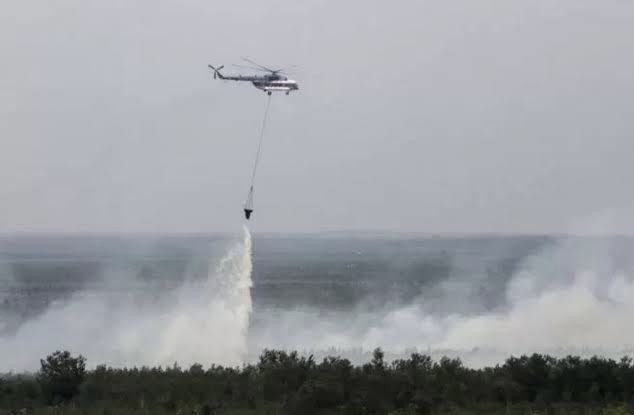 Helikopter AS 350 B3A Bantuan BNPB untuk Patroli Karhutla di Riau Tiba Hari Ini