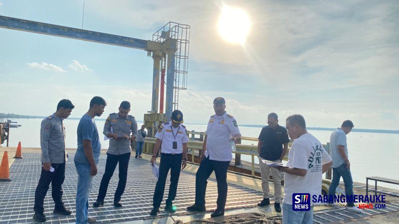 Perbaikan Dua Moveable Bridge Pelabuhan Ro-Ro di Kepulauan Meranti Sedang Tahap Pengerjaan