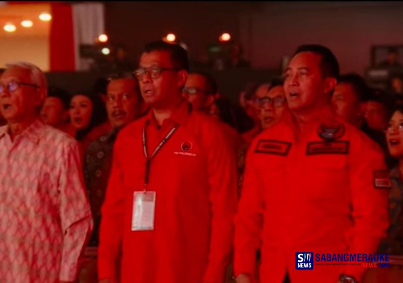 Hadir di Rakernas Ancol, Eks Panglima TNI Jenderal Andika Perkasa Pakai Seragam Taktikal Berlogo PDI Perjuangan