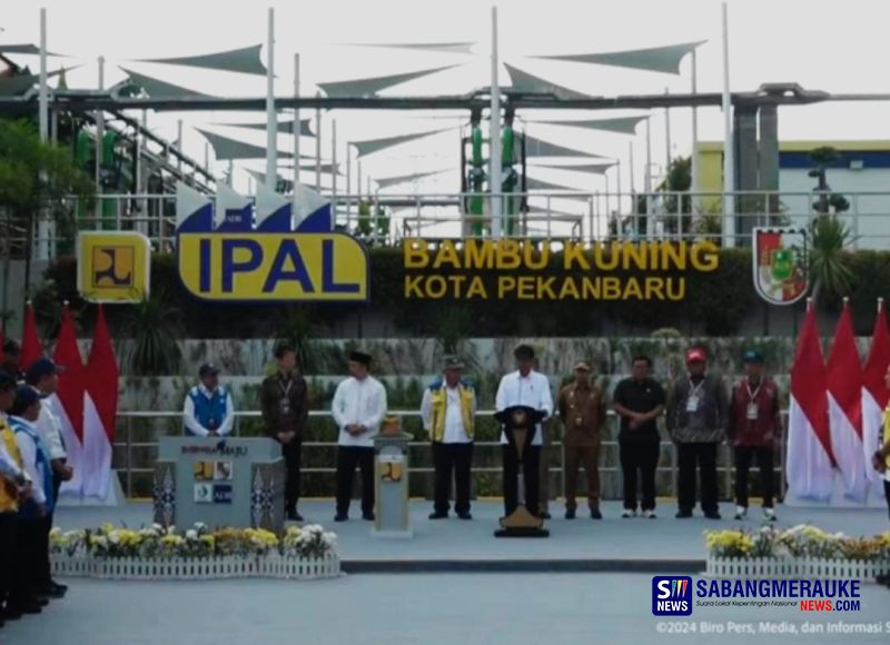 Jokowi Resmikan Instalasi Pengolahan Limbah Senilai Rp 902 Miliar di Pekanbaru, Tombol Sirene Sempat Macet