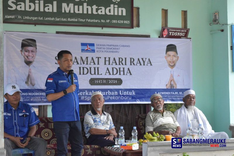 Partai Demokrat Pekanbaru Berkurban di Rumbai Timur, Tengku Azwendi: Esensi Politik Adalah Semangat Pengorbanan! 
