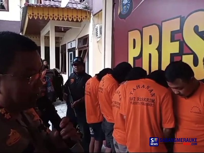 Begal Warga Pakai Sajam hingga Tongkat di Pekanbaru, Belasan Anggota Geng Motor Ditangkap