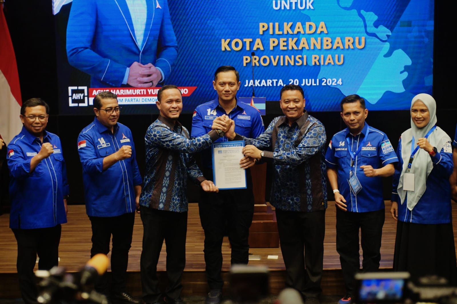 Sah! Partai Demokrat Resmi Usung Jagoan untuk Pilkada Pekanbaru, Bengkalis dan Rohil: Agung-Markarius Langsung Tancap Gas