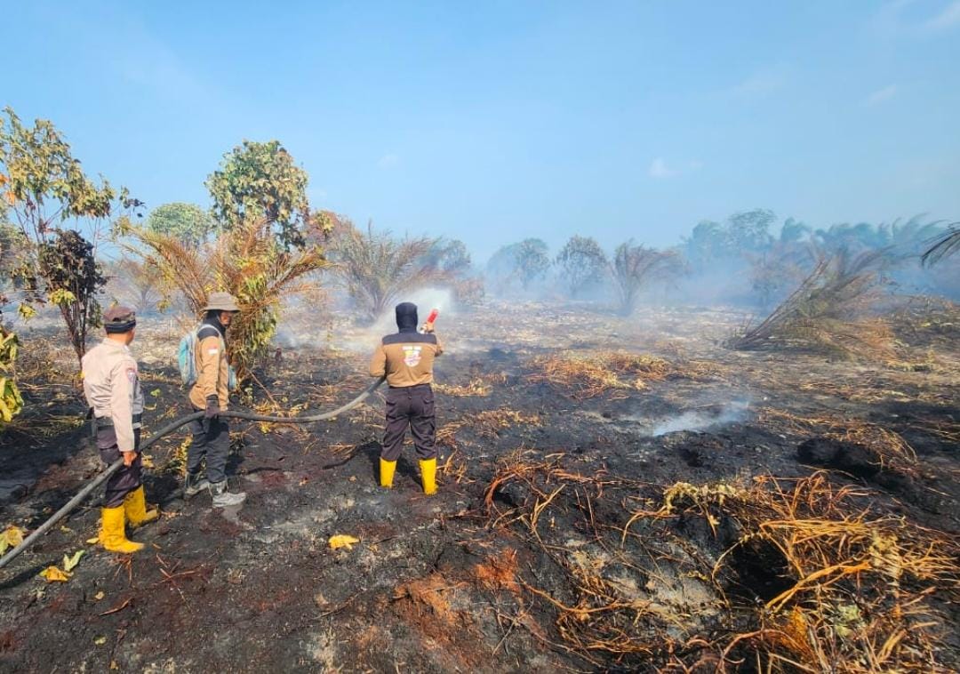 Rokan Hilir Dikepung Titik Api, Kapolres Singgung Tanah Gambut dan Angin Kencang