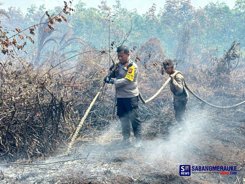 Tim Gabungan Masih Berjibaku Lakukan Pendinginan Karhutla di Desa Tanjung Kedabu Kepulauan Meranti