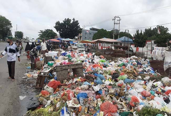 Miris! Pasar Arengka Pekanbaru Kini Jadi Tempat Pembuangan Sampah, Kotor dan Bikin Jijik