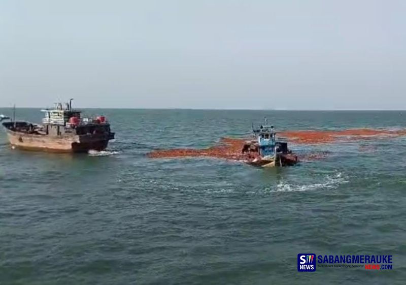 Kapal Pengangkut Ribuan Kelapa dari Guntung Inhil Tenggelam di Selat Malaka, Diselamatkan Kapal Malaysia