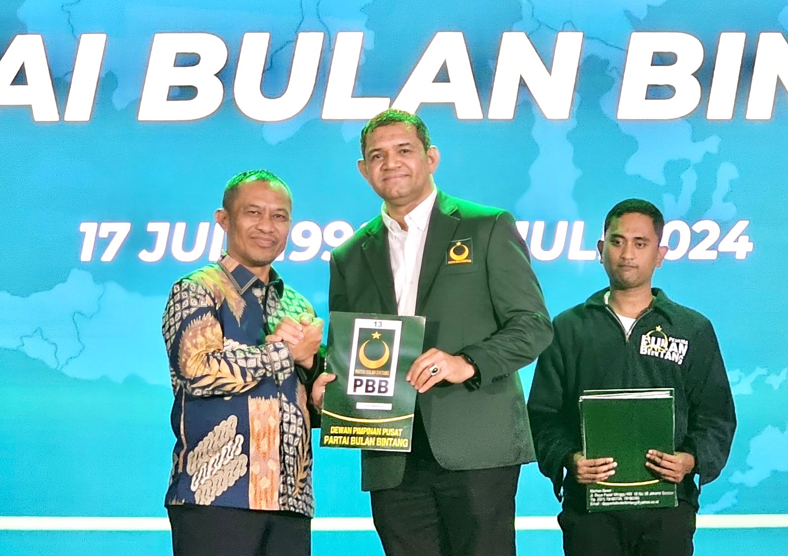 DPP PBB Serahkan Surat Keputusan Dukung Petahana Kasmarni-Bagus Santoso di Pilkada Bengkalis 2024