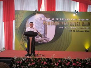 Tancap Gas, Pj Gubri Rahman Hadi Langsung Ground Breaking Hotel Riau Bintang 3 di Jakarta