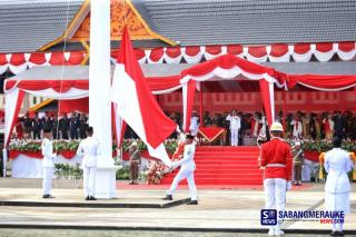 Bendera Pusaka Duplikat Dikibarkan, Pelaksanaan Upacara Kemerdekaan Indonesia ke-79 di Meranti Berlangsung Khidmat