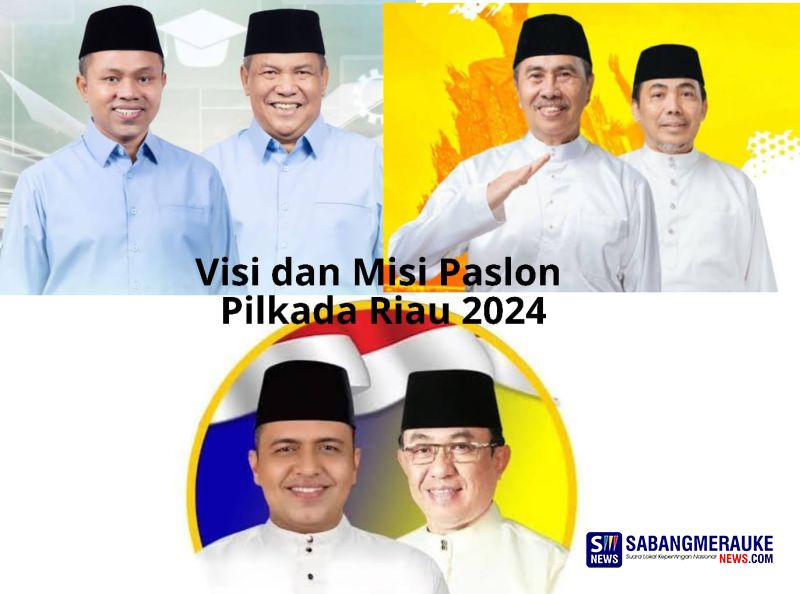 Kalimatnya Bagus Namun Terkesan Muluk-muluk, Inilah Visi Misi 3 Calon Gubernur Riau di Pilkada 2024