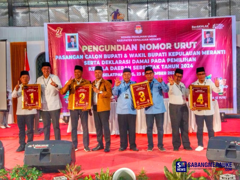 Hasil Pengundian Nomor Urut Kontestan Pilkada Kepulauan Meranti: Berazam Nomor 1, Menebas 2, Berlian 3, Bermanfaat 4