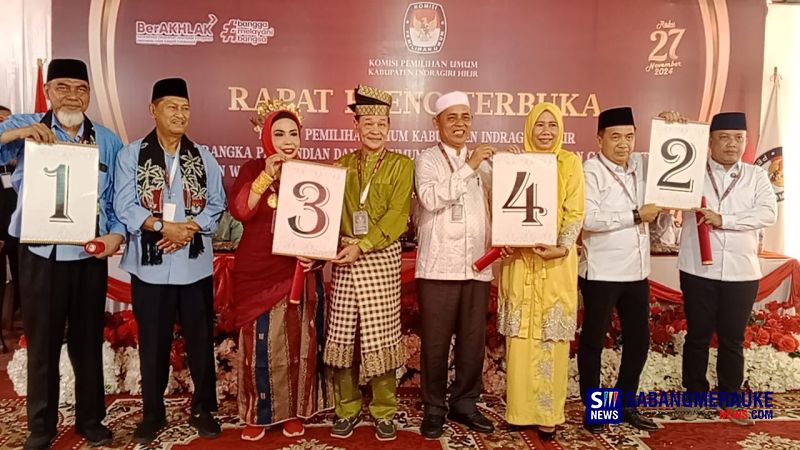 Inilah Hasil Undian Nomor Urut Kontestan Pilkada Indragiri Hilir 2024