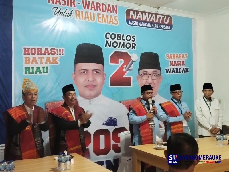 Orang Batak Bersatu Dukung Nasir-Wardan, Posko Horas Batak Riau Sahabat Nasir-Wardan Dikomandoi Bonar Saragi Diresmikan