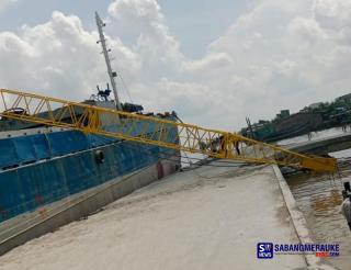 Tragis! Pekerja di Pelindo Selatpanjang Tewas Usai Kabin Crane Ambruk ke Palka Kapal Pengangkut Semen