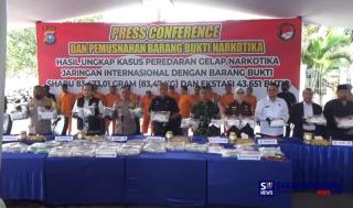 Polda Riau Musnahkan Puluhan Kilogram Sabu dan Ribuan Butir Pil Ekstasi Hasil Sitaan