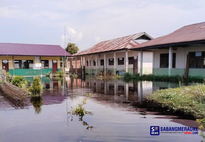 Terdampak Banjir, 12 Sekolah di Kabupaten Rokan Hilir Diliburkan