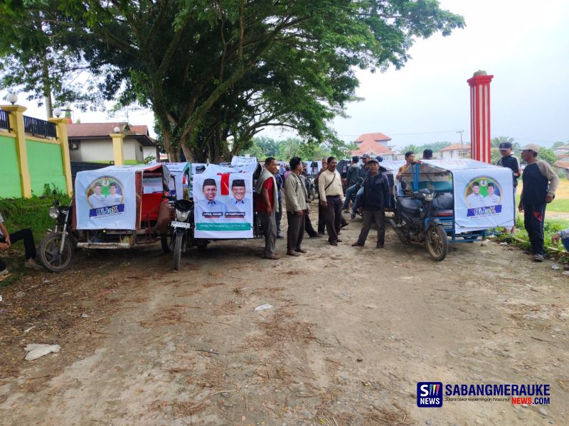 Tukang Becak di Bagan Batu Deklarasi Dukung Paslon Bijak Menang Pilkada Rohil 2024