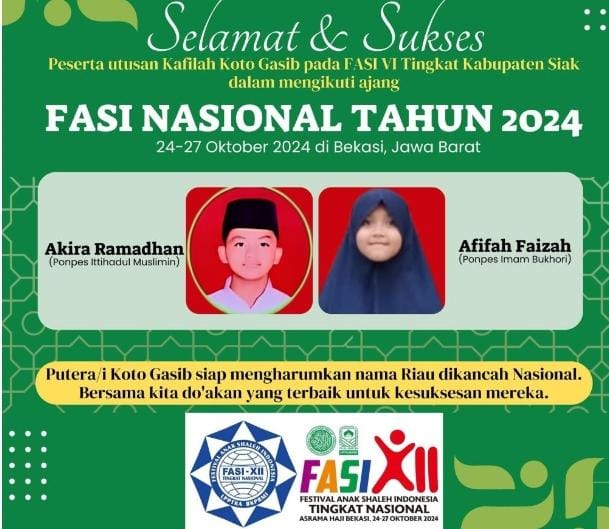 Santri Pondok Pesantren Ittihadul Muslimin Siak Akan Wakili Riau di FASI Tingkat Nasional