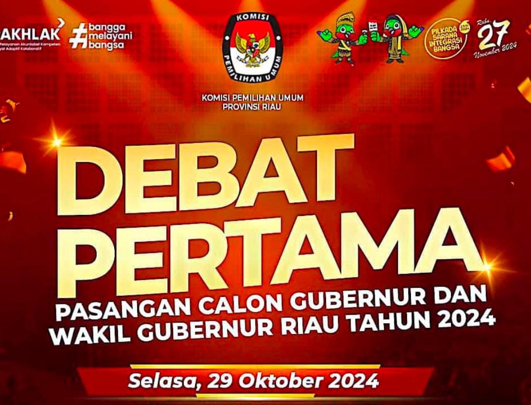 KPU Riau Ubah Jadwal Debat Pertama Calon Gubernur Jadi 29 Oktober, Ini Tema yang Dibahas