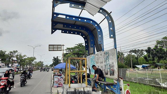 Halte Trans Metro Pekanbaru Dipreteli Pencuri Besi, Pengawasan Lemah?