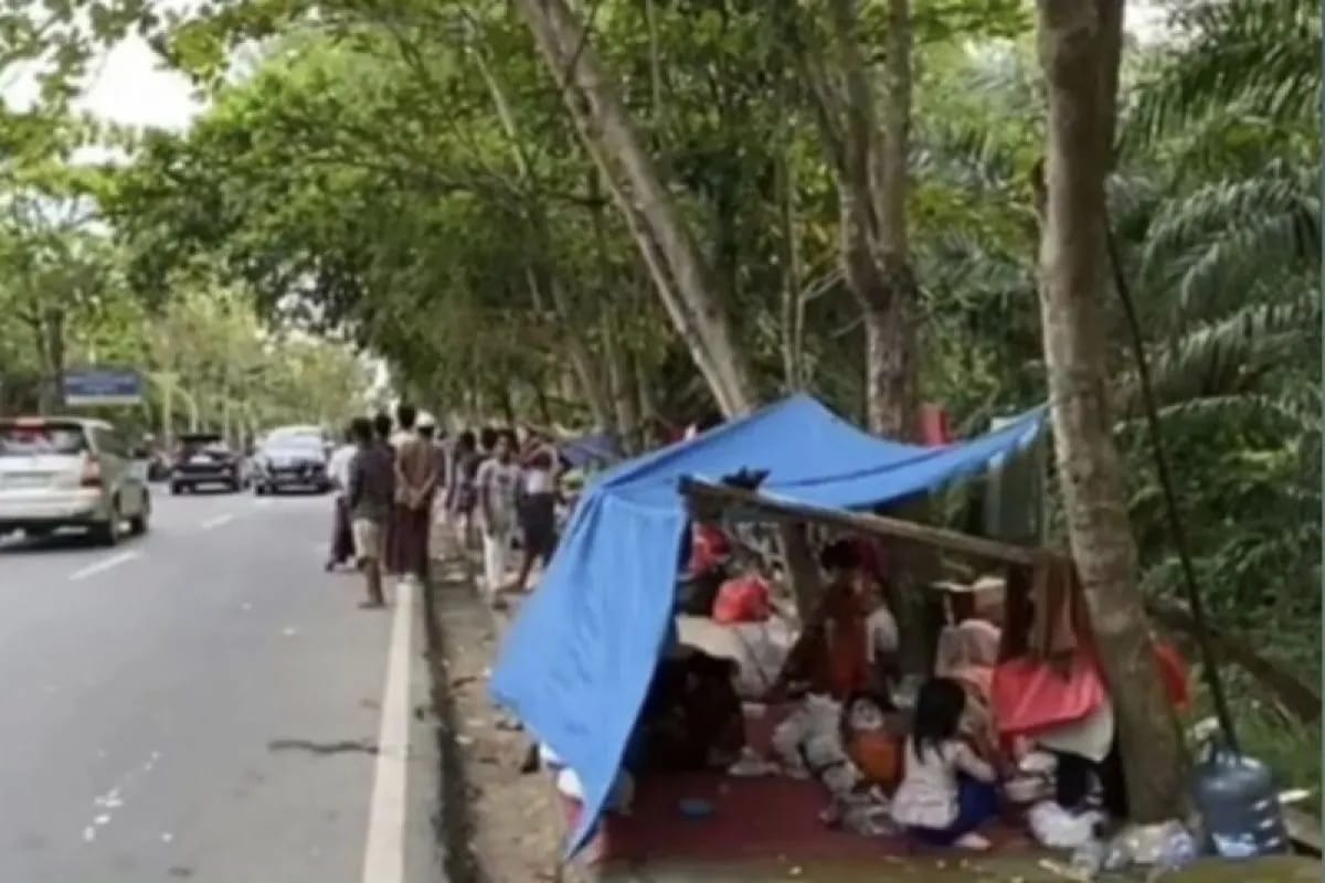 277 Pengungsi Rohingya di Pekanbaru Dipindahkan dari Gubuk ke Lahan Kosong