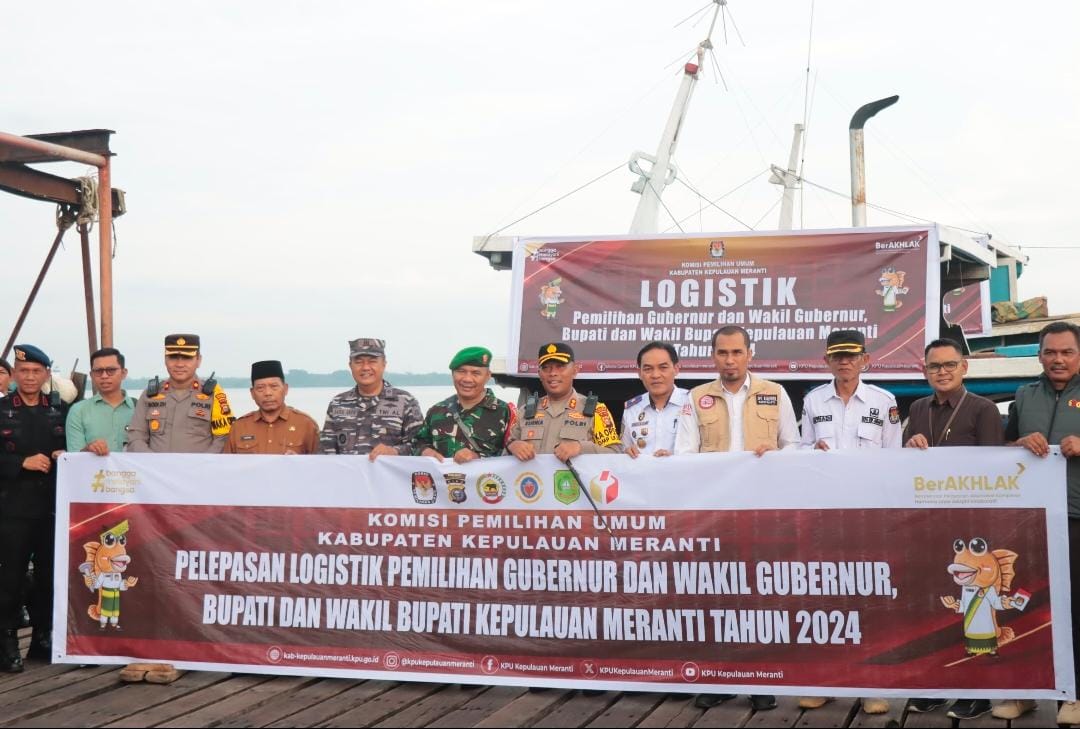 KPU Kepulauan Meranti Mulai Distribusikan Logistik Pilkada 2024 ke Sejumlah Kecamatan Lewat Jalur Laut