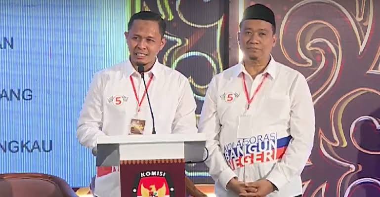 Agung-Markarius Klaim Menangi Pilwako Pekanbaru 2024, Perolehan Suara Tembus 47 Persen