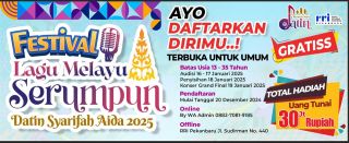 Gratis! Ayo Daftar Festival Lagu Melayu Serumpun Datin Syarifah Aida 2025