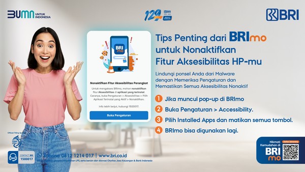 Cara Menonaktifkan Aksesibilitas di Smartphone, Transaksi BRImo Makin Nyaman 