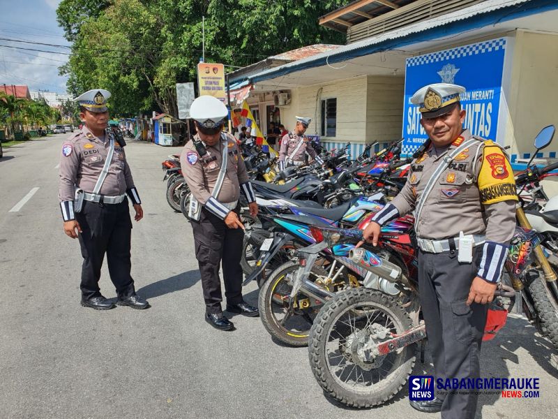 Satlantas Polres Kepulauan Meranti Tertibkan 27 Sepeda Motor Knalpot Brong Demi Ketertiban Nataru