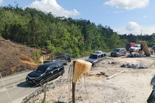 Akhirnya, Jalan Lintas Riau-Sumbar di Tanjung Alai Kampar Resmi Dibuka Dua Arah