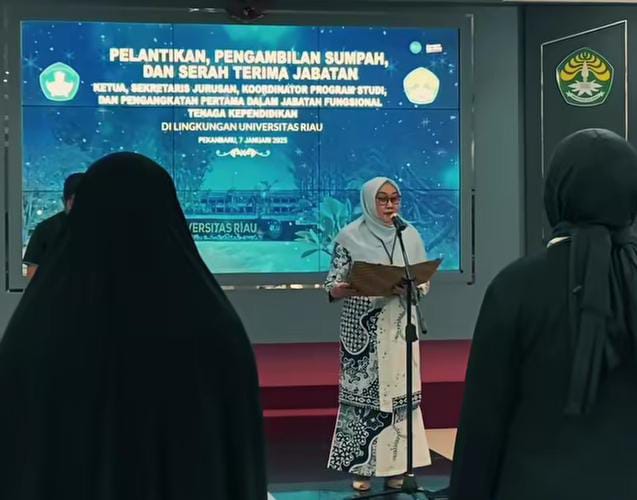 Daftar 13 Pejabat Universitas Riau yang Baru Dilantik Rektor Prof Sri Indarti