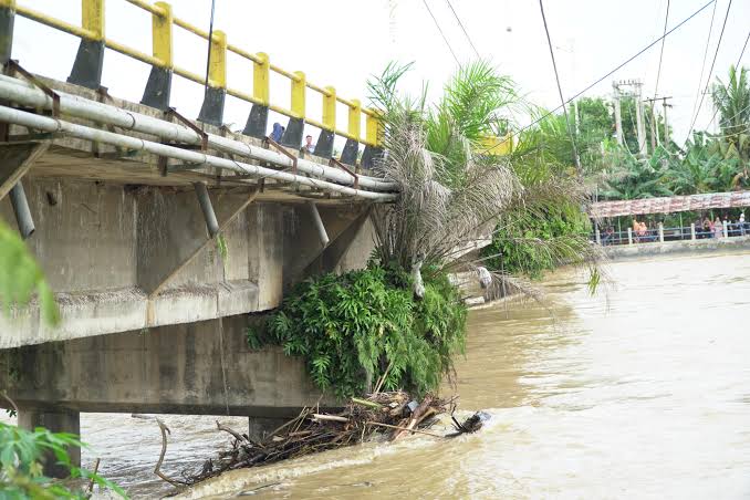 Jembatan Sungai Rokan di Rohul Dapat BTT Rp 5,8 Miliar Untuk Perbaikan