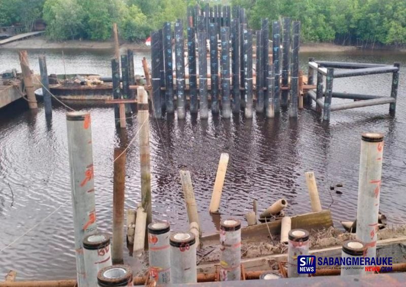 Ditinggal Kontraktor, Proyek Jembatan Perawang di Kepulauan Meranti Mangkrak, Dinas PUPR-PKPP Riau Bungkam