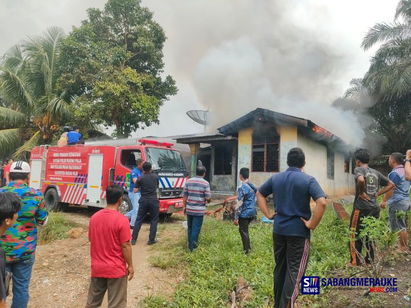 Ditinggal Kerja, Satu Unit Rumah Permanen di Bagan Batu Terbakar