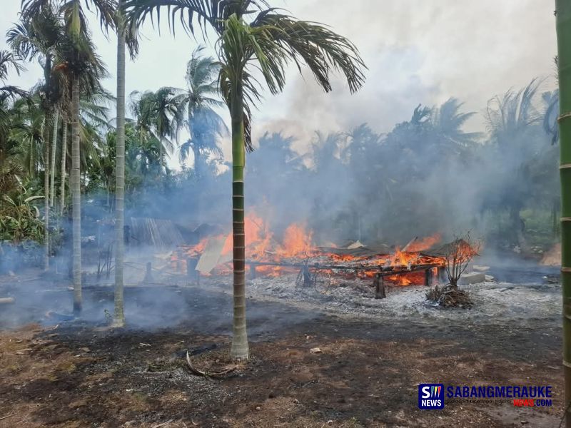 Gara-gara Bakar Sarang Lebah, Rumah di Rangsang Ludes Dilalap Api