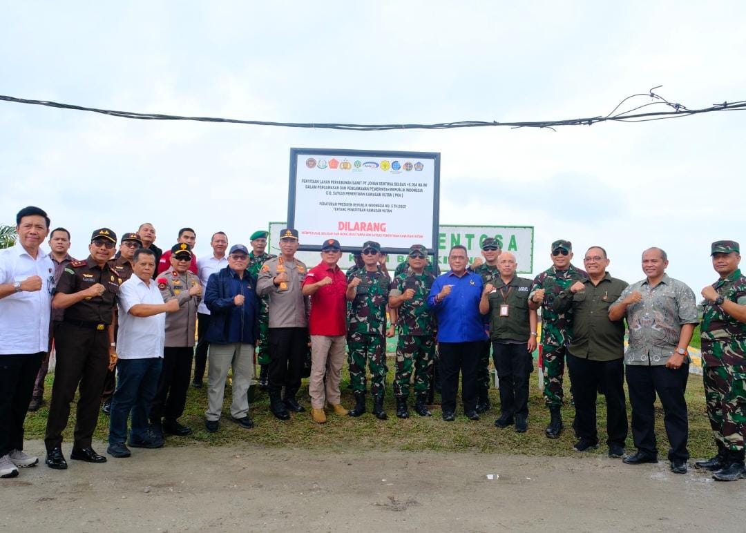 Wow! Satgas PKH Sita 5.764 Ha Lahan PT Johan Sentosa di Kampar, 2 Jenderal Bintang Tiga Turun Gunung