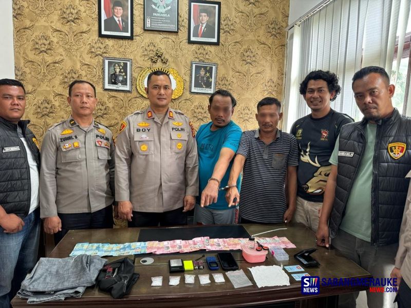 Polsek Pujud Ringkus Dua Pengedar Sabu, 5 Paket Besar Diamankan