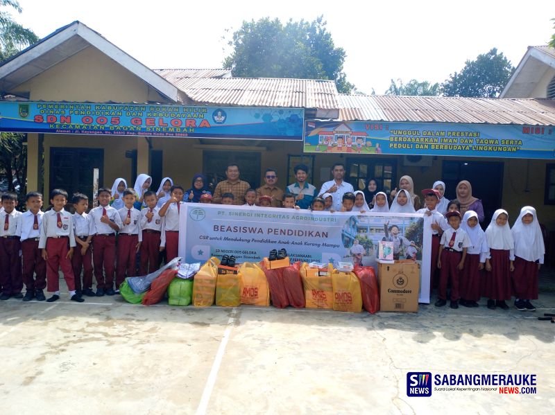 PT Sinergi Integritas Agroindustri di Rohil Bantu Perlengkapan Sekolah untuk Siswa Kurang Mampu