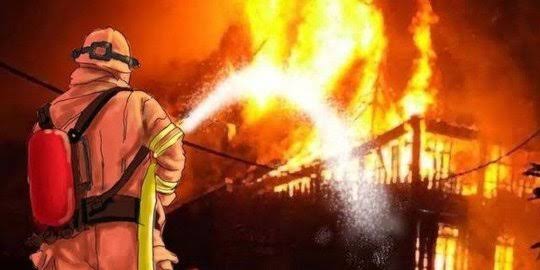 Pemilik Rumah sedang Stroke Meninggal Dunia Dalam Kebakaran 3 Rumah di Tembilahan