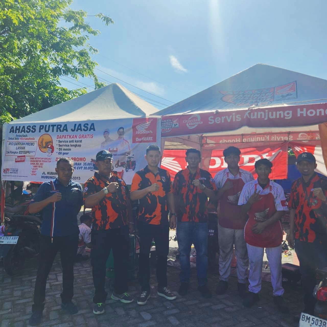 Pemuda Pancasila Marpoyan Damai Gelar Servis Sepeda Motor Gratis, Wujud Komitmen Bantu Masyarakat