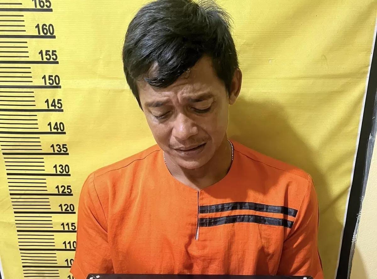 Pengedar Narkoba Menangis saat Ditangkap Anggota Polsek Rengat Barat