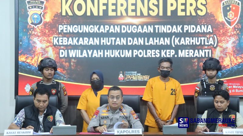 Tak Ada Ampun untuk Pembakar Lahan: Polres Kepulauan  Meranti Tetapkan Dua Tersangka