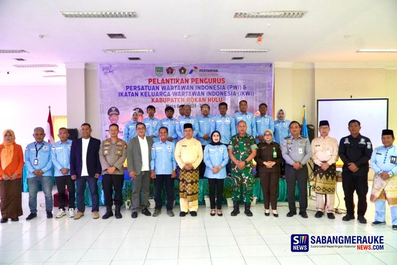 Wakapolres Rokan Hulu Hadiri Pelantikan Pengurus PWI Rokan Hulu